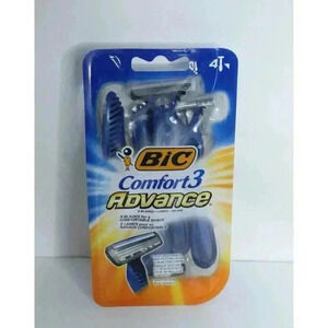 Bic Comfort 3 Advance Disposable Razors (4 Count) New Unopened Package